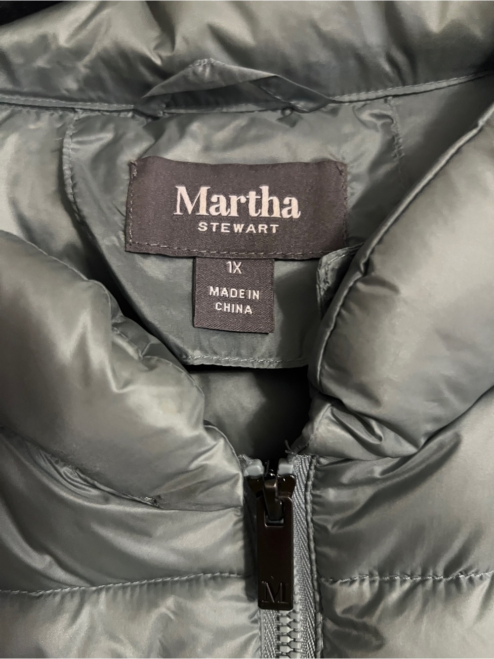Martha Stewart Quilted Packable Puffer Jacket - Sage - Picture 4 of 4